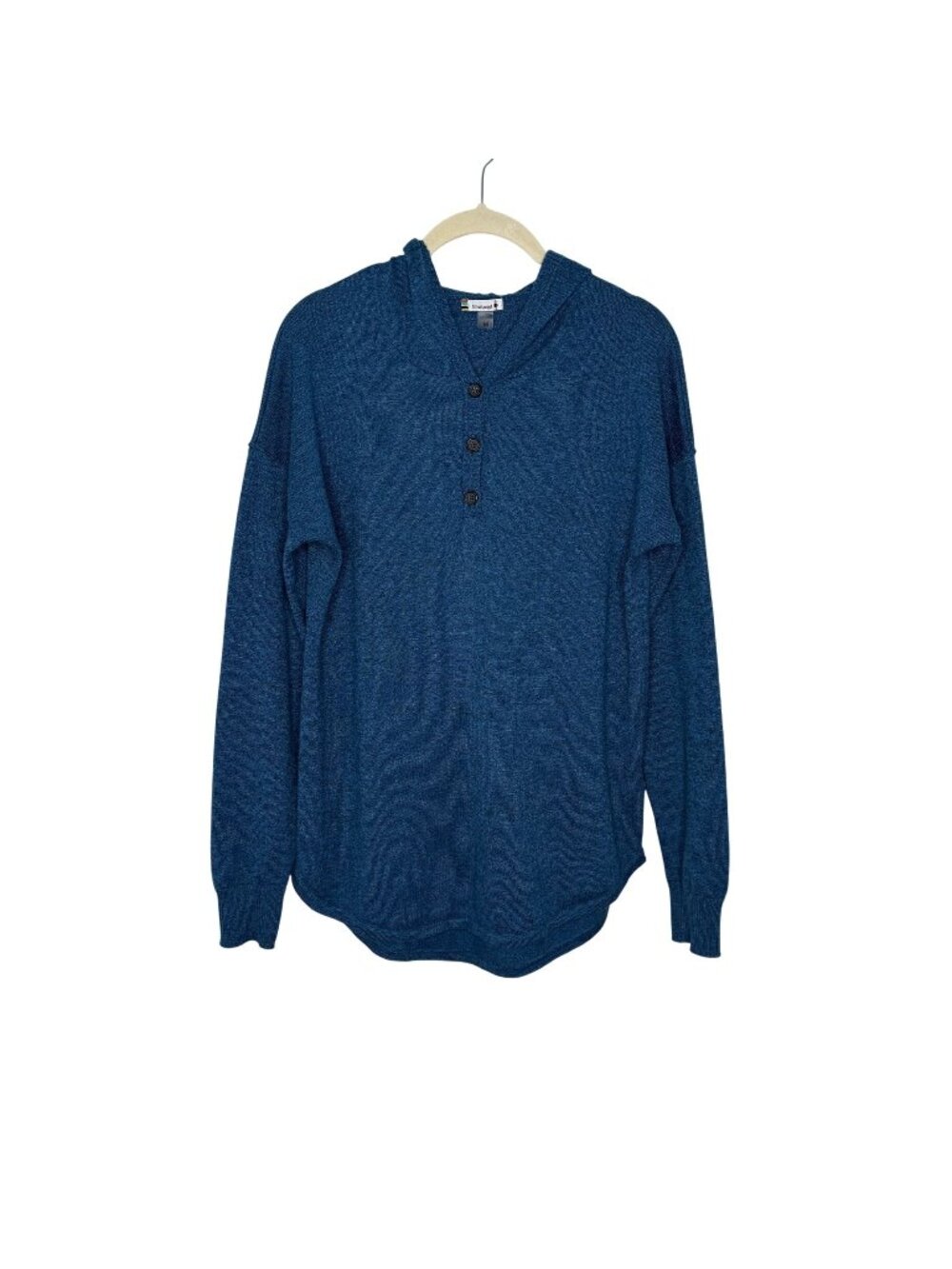 Smartwool Blue Hooded Henley Sweater, M